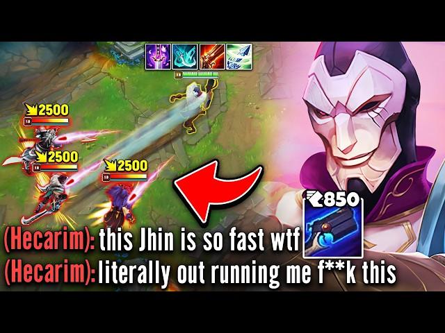 Jhin but I'm so fast I can out run the whole enemy team... (THEY WERE SO MAD LOL)