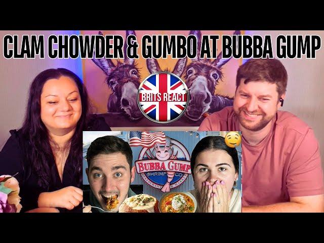 BRITS REACT | Brits try CLAM CHOWDER & GUMBO for the first time! | BLIND REACTION