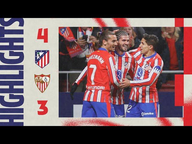 HIGHLIGHTS | Atlético de Madrid 4-3 Sevilla |  De Paul, Griezmann (2) & Lino