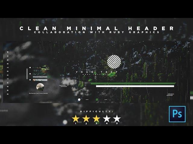 Clean Minimal Header Template w/ RubyGraphics (FREE PSD)