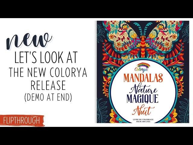 NEW from Colorya | Mandala Magical Nature Night Adult Coloring Book