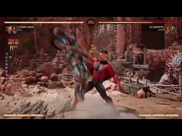 Omni-Man/Jax Optimal Meterless Combos! MK1