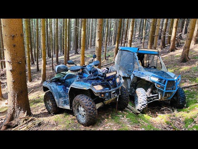 Route with a lot of mud and many obstacles | Can-Am Outlander 800R LTD & Polaris RZR 900