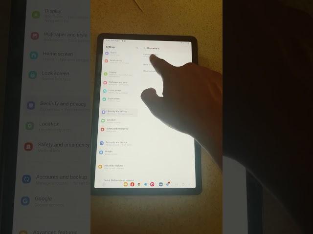 How to add face recognition in Samsung galaxy tab S7 and above