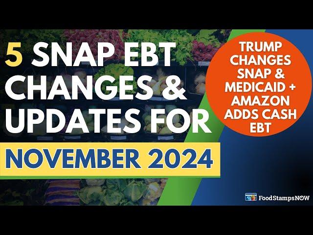 Nov 2024 Food Stamps Update -  Trump Changes Medicaid & Food Stamps + Amazon Launches Cash EBT