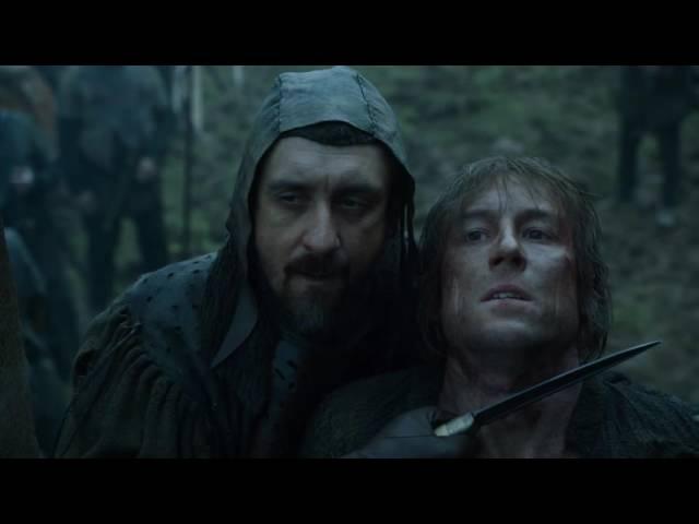 Jaime Lannister slaps one of the Freys holding Edmure hostage