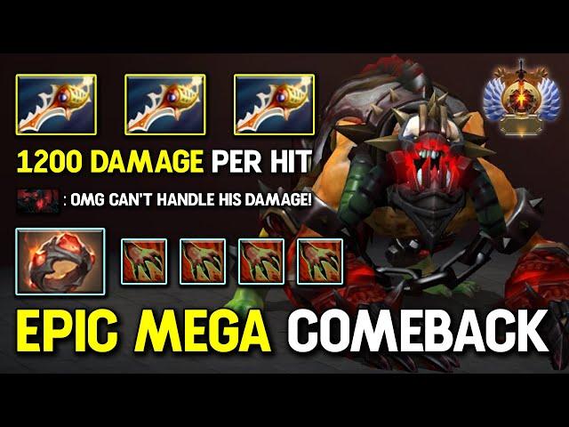 EPIC MEGA COMEBACK Lifestealer Giant Ring & 3x Divine Rapier +1200 Damage Per Hit 7.36b DotA 2