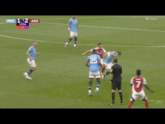 Leandro Trossard Red Card, Manchester City vs Arsenal (1-2) All Goals and Highlights