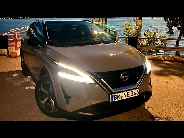 NISSAN QASHQAI 2023 at night - CRAZY LED lights, new TOUCHSCREEN & HUD (e- POWER)