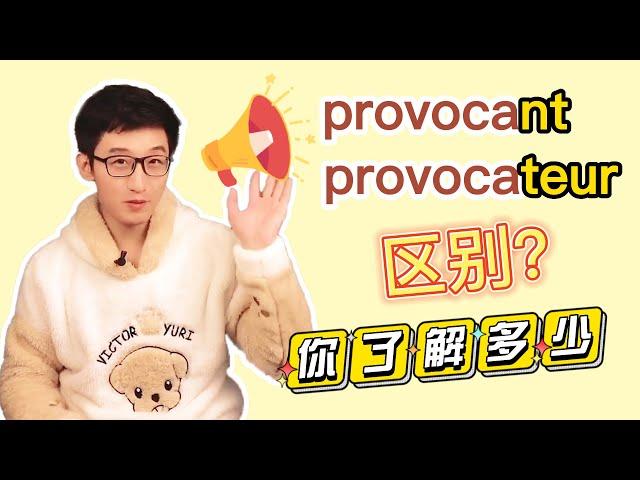 provocateur和provocant都能做形容词，咋区分？