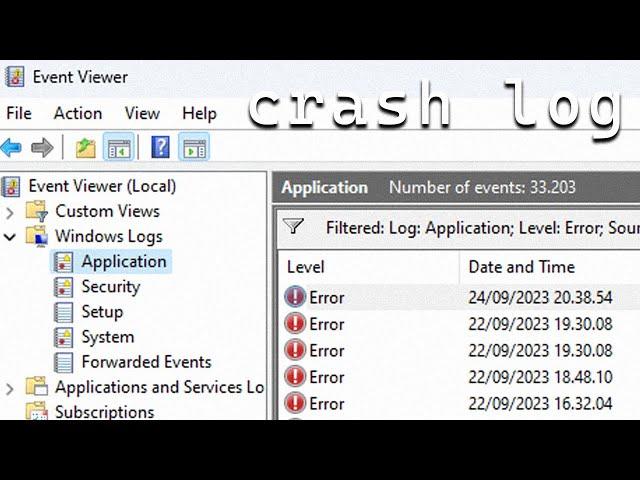 How to Quickly Check the Crash Log on Windows 11