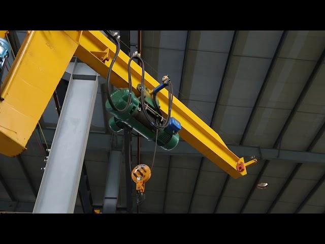 Jib Crane and Euro Design Single Girder Overhead Crane Working in Tavol Factory. #jibcrane #crane