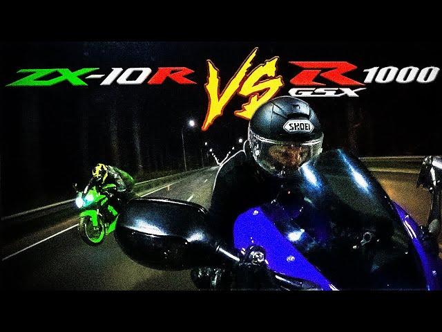 ЗАРУБА Suzuki GSX-R 1000 K7 vs Kawasaki ZX-10R Ninja 10