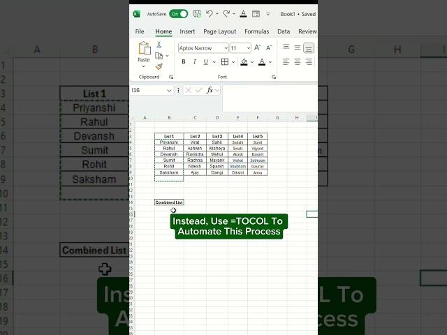 How To Use =TOCOL in Excel!