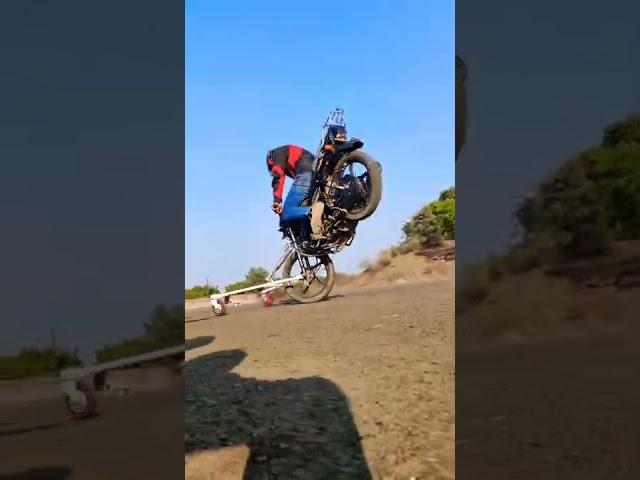 ||INDIA'S FIRST STOPIE MACHINE|| #stunt #reels #shorts #splendor #wheelie