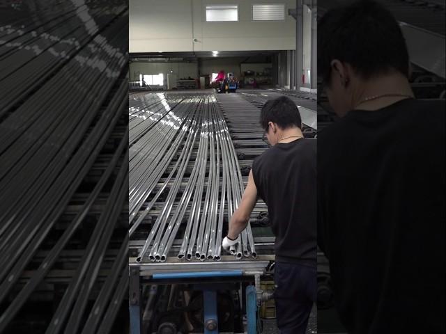 Aluminum pipe extrusion mass production process.