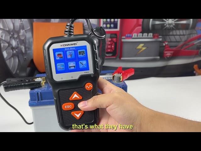 KONNWEI KW650 6V 12 Volt Motorcycle & Car Battery Tester Machine Analyzer  Cranking Charging Tester