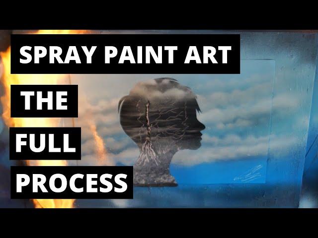 Mental Health Awareness - SPRAY PAINT ART - by TomWellyWells - A Step by Step of this Painting