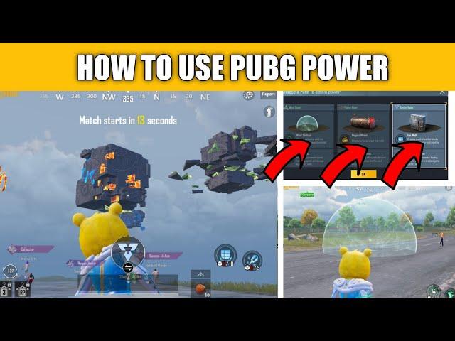 HOW TO USE PUBG POWER || PUBG MOBILE NEW RUNIC POWER FULL EXPLAINED