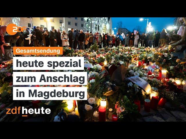 ZDFheute spezial: Fünf Tote und 200 Verletzte nach Anschlag auf Magdeburger Weihnachtsmarkt