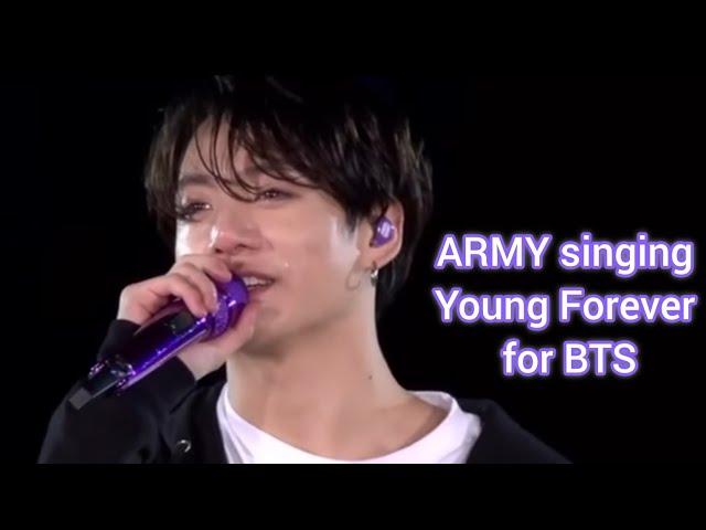 ARMY singing Young Forever as a Surprise for BTS - Unforgettable moments at Wembley Stadium 2019