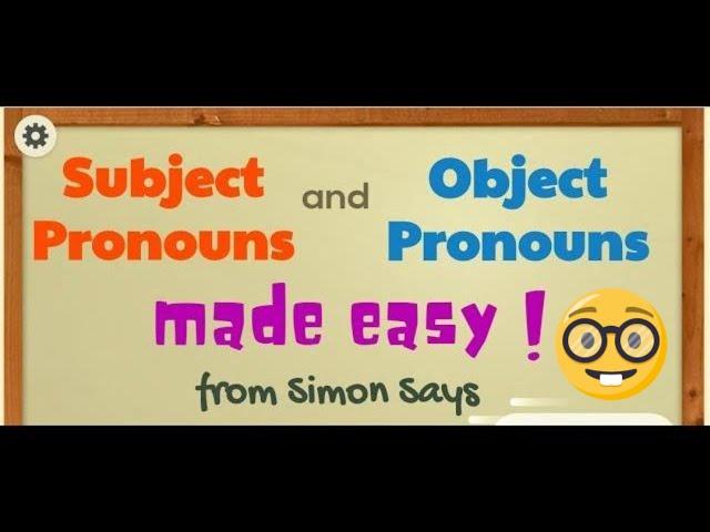 Subject and Object Pronouns | English Grammar