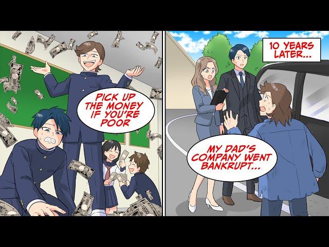 My rich classmate who look down on me for being poor likes to scatter money [Manga Dub]