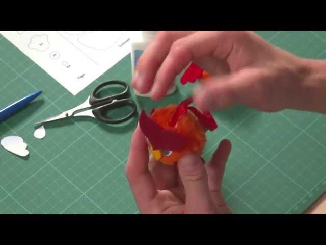 Funny animals with pompons of folia® - Manual Video Owl