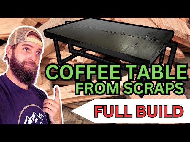 How to build a COFFEE TABLE from SCRAPS! Carpentry and Welding involved in the full build tutorial!