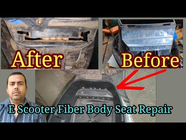 Electric Scooter Fiber Body Repair | Reinforcing with Metal Plate & Aluminum Rivet