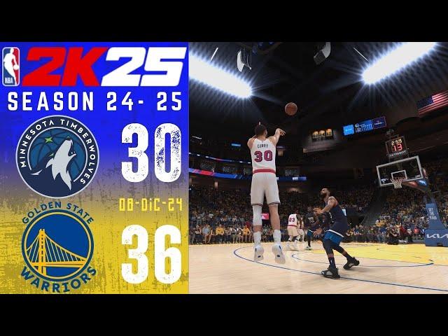 MINNESOTA TIMBERWOLVES vs GOLDEN STATE WARRIORS || SEASON 2024-205 || NBA 2K25