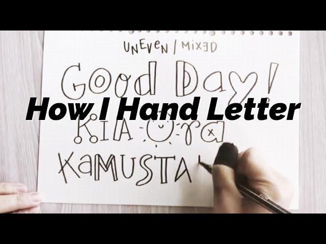 How To : Basic Hand Lettering (Learn my hand-lettering techniques) | Doodles by Sarah