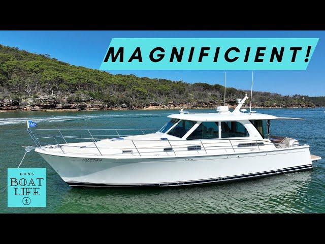 Sabre 45 Salon Express - Detailed Walkthrough of a stunning Downeast motor boat from Maine