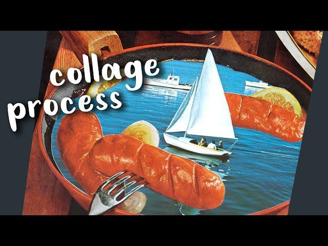 3 Collages Using Thrifted Cookbooks | Surreal Collage Art Process