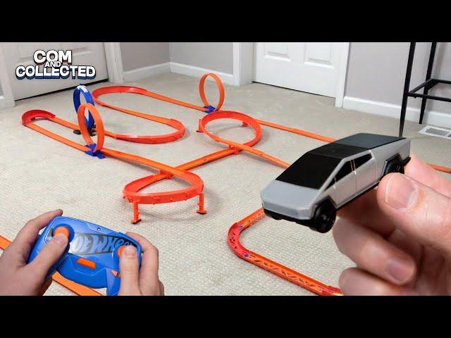 Tesla Cybertruck Hot Wheels RC 1/64 Scale Unboxing Review and Track Test