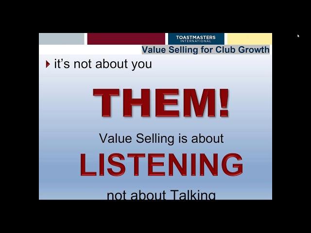 Value Selling for Club Growth