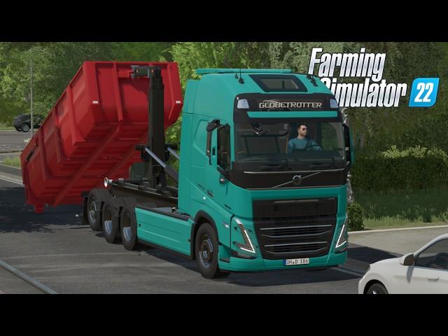 FS22 - Volvo FH16 HKL with a BIG CONTAINER - Truck Mod for Farming Simulator 2022 ROLEPLAY