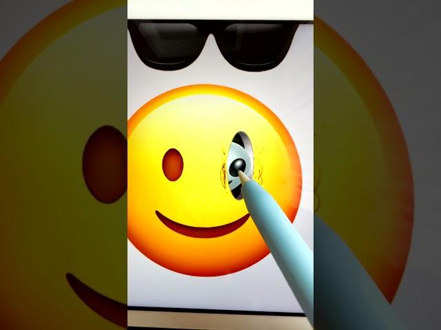  Smiling Face With Sunglasses Emoji #creative #emoji #procreate