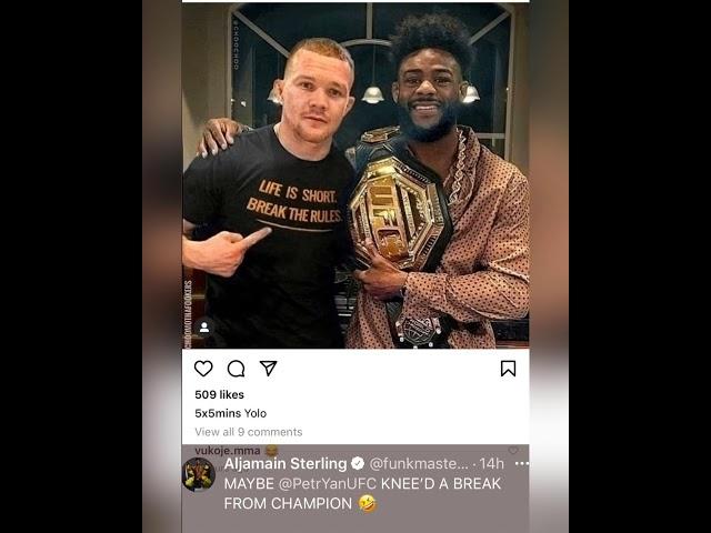 Aljamain Sterling falls for fake troll account called Petr” no mercy” Yan