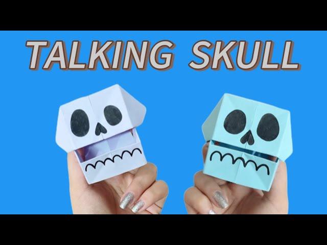 How to make Paper Talking Skull | Easy Paper Origami Talking Skull | #origamiskull