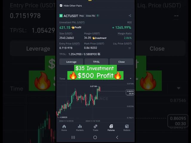 $35 Investment $500 Profit in #Crypto #Trading | Binance Trading Profit