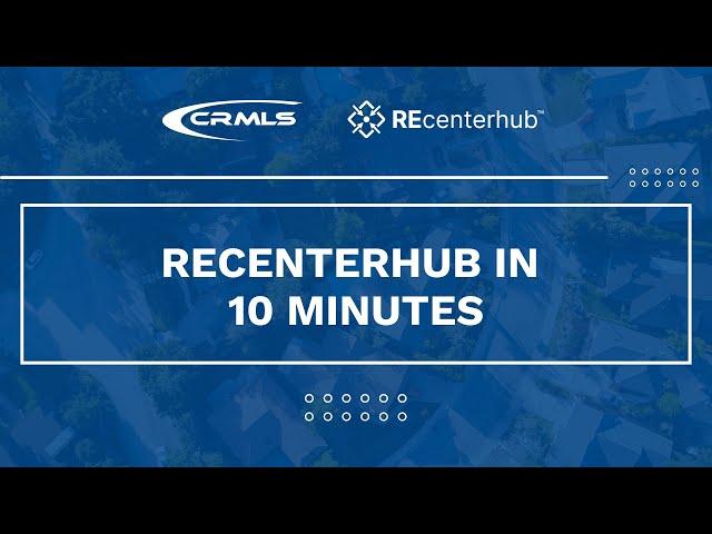 REcenterhub in 10 minutes