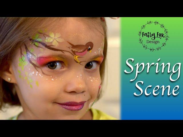 Spring Scene - Face Paint Tutorial