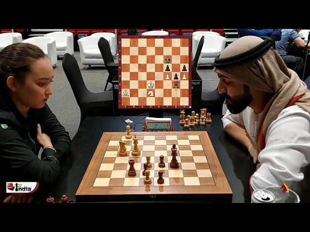 Minor piece defense - Bishop and Knight vs Rook endgame | Zhansaya Abdumalik vs Salem Saleh