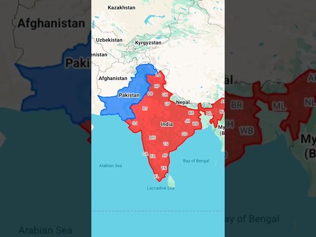 India vs Pakistan #worldmap #rohitrajputeofficial #history #maps #strongestcountry #mapping #news