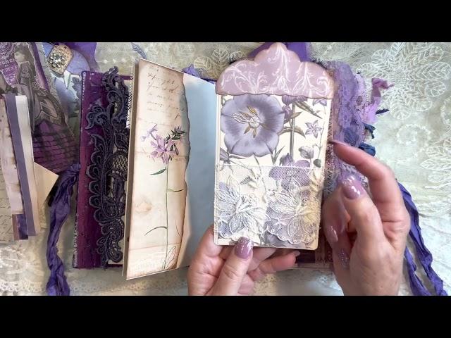 Vintage Purple Journal Collection - Violet and Pansy with velvet covers