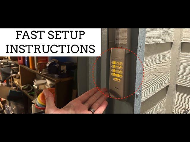  How to set up this Keyless Entry: Chamberlain Group G940EV-P2 LiftMaster / Craftsman