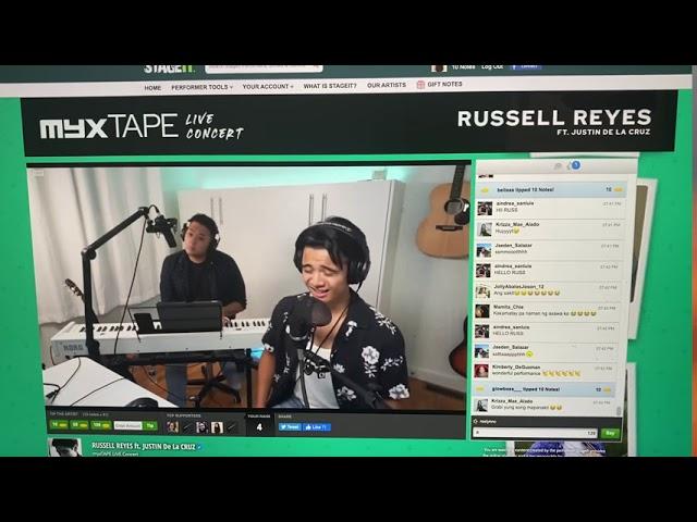 RUSSELL REYES & JUSTIN De La CRUZ “How Am I Supposed To Live Without You” myxTAPE LIVE on StageIt