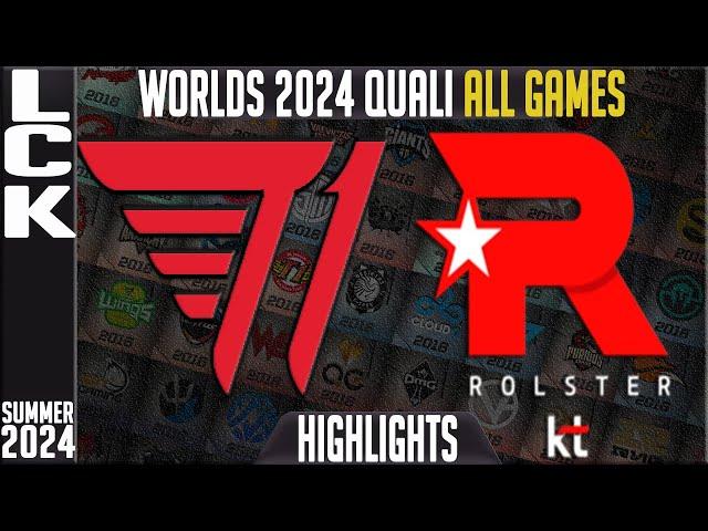 T1 vs KT Highlights ALL GAMES | LCK Worlds 2024 Qualifier | T1 vs KT Rolster