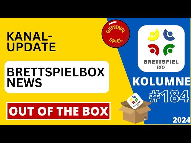 Brettspiel Kanal Update - News - Oktober 2024